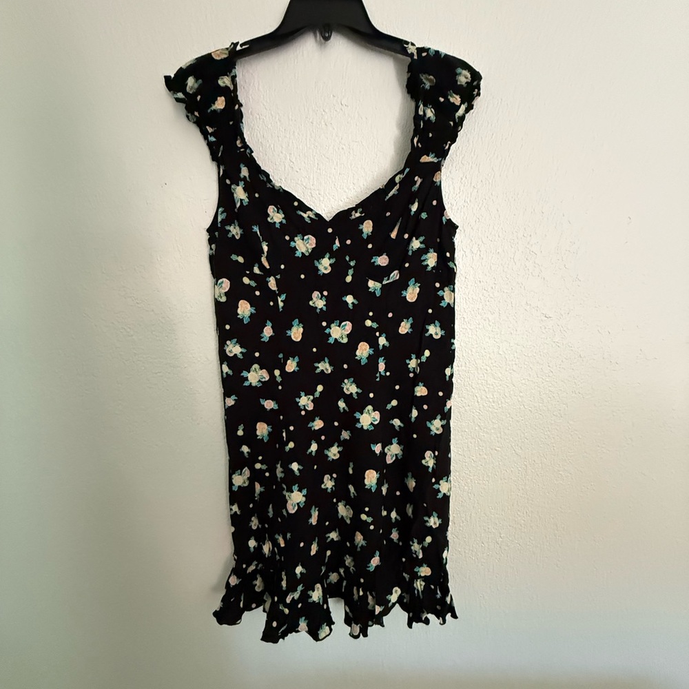 Free People Black Floral Dress